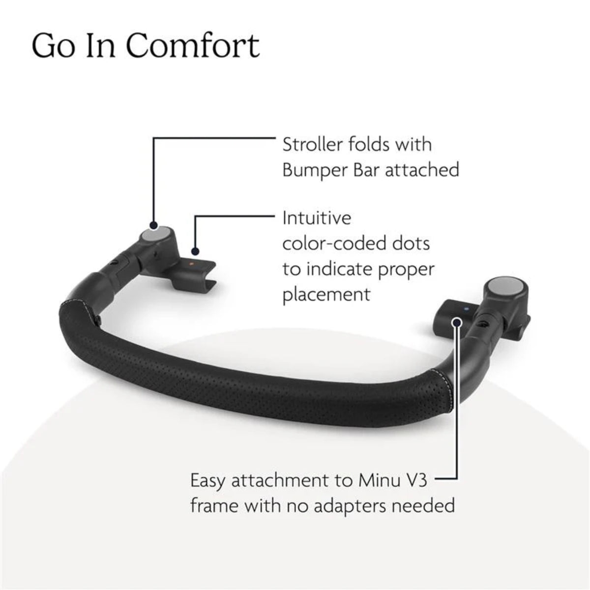 Uppababy - Bumper Bar For Minu V3 - Black - Convenient Pivoting Design