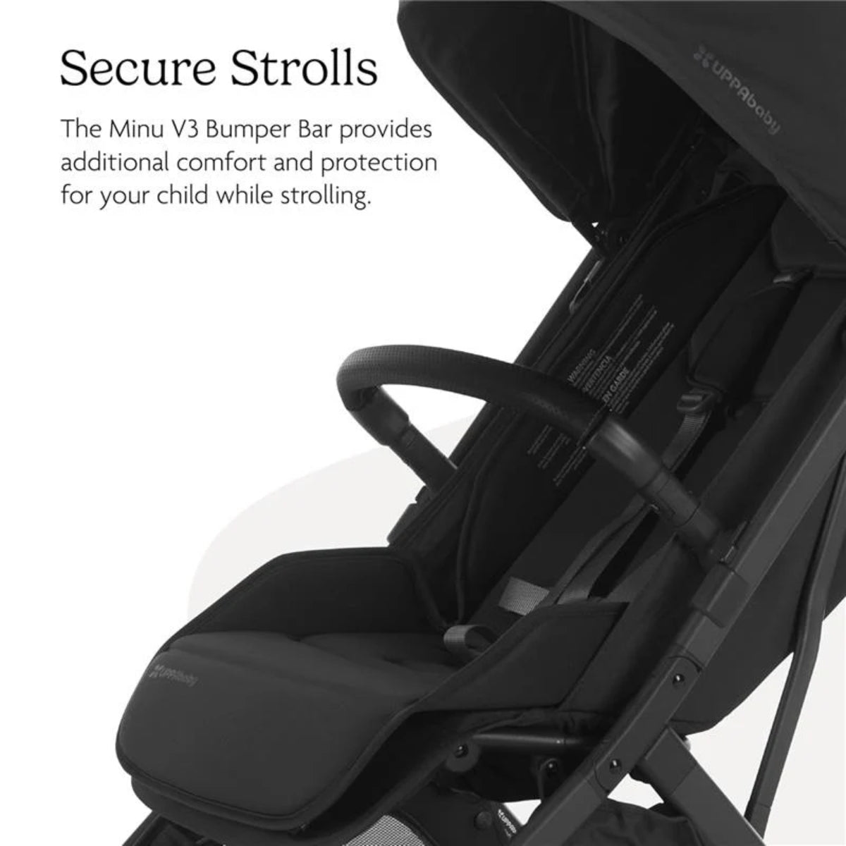 Uppababy - Bumper Bar For Minu V3 - Black - Comfortable & Easy to Clean