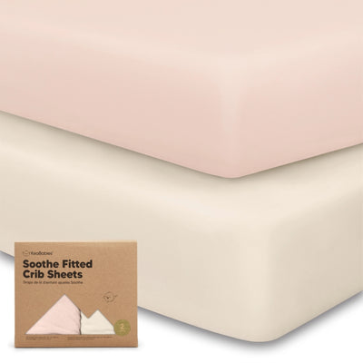 Keababies 2 Pack Organic Cotton Fitted Crib Sheet - Cameo