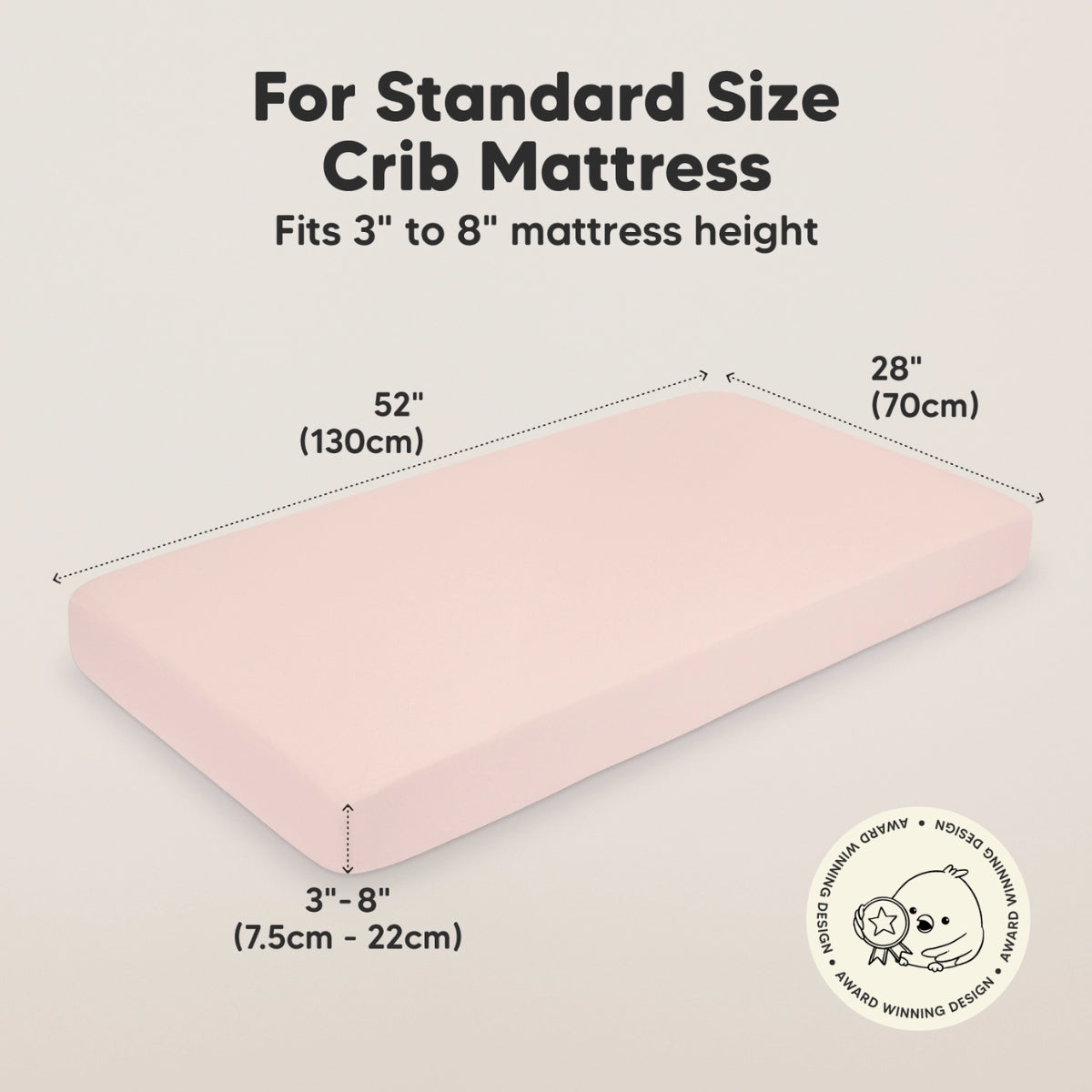 Keababies 2 Pack Organic Cotton Fitted Crib Sheet - Cameo