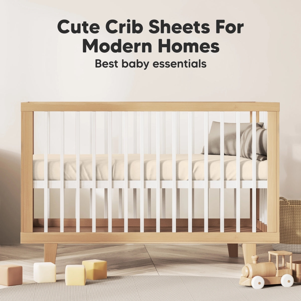 Keababies 2 Pack Organic Cotton Fitted Crib Sheet - Cameo