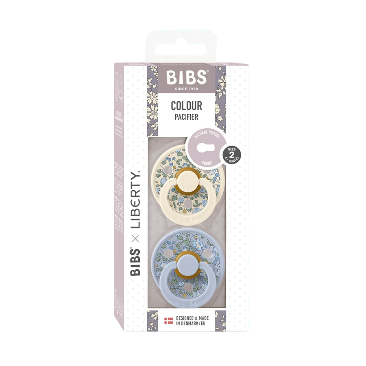 BIBS x LIBERTY Colour 2 Pack Eloise - Dusty Blue Mix