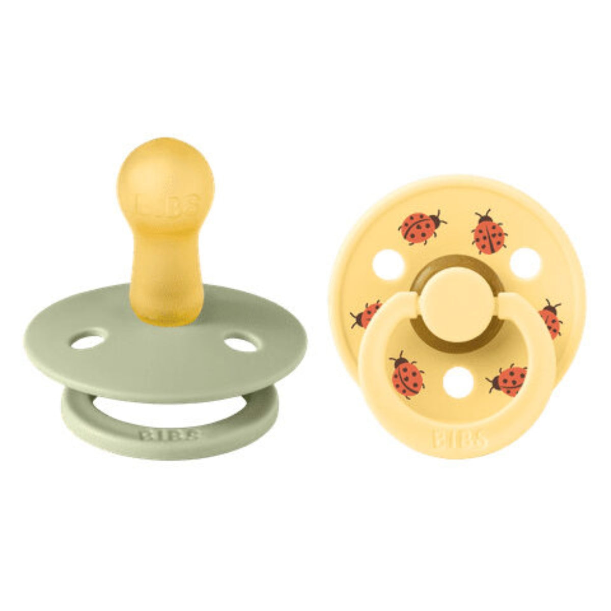 Bibs STUDIO Colour 2 PACK Ladybug - Sage/Pale Butter