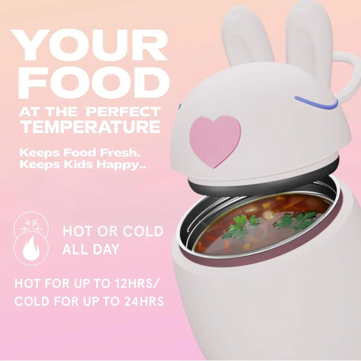 Asobu - Bestie Foodie Kids Insulated Food Jar Bunny