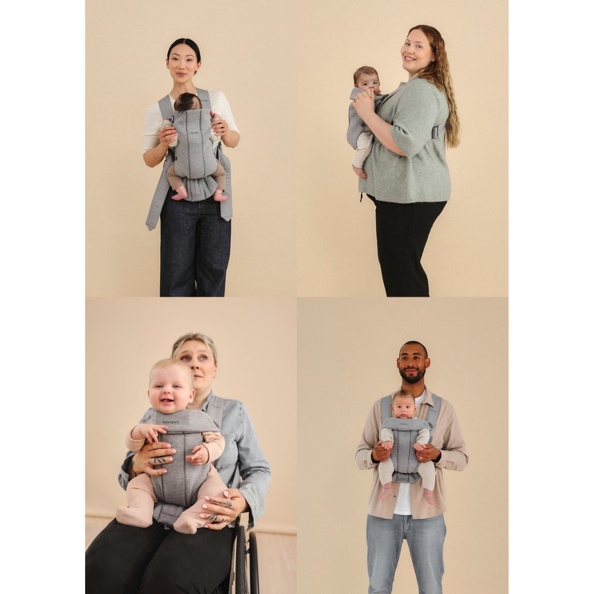 BabyBjörn Baby Carrier Mini 3D Jersey - Light gray