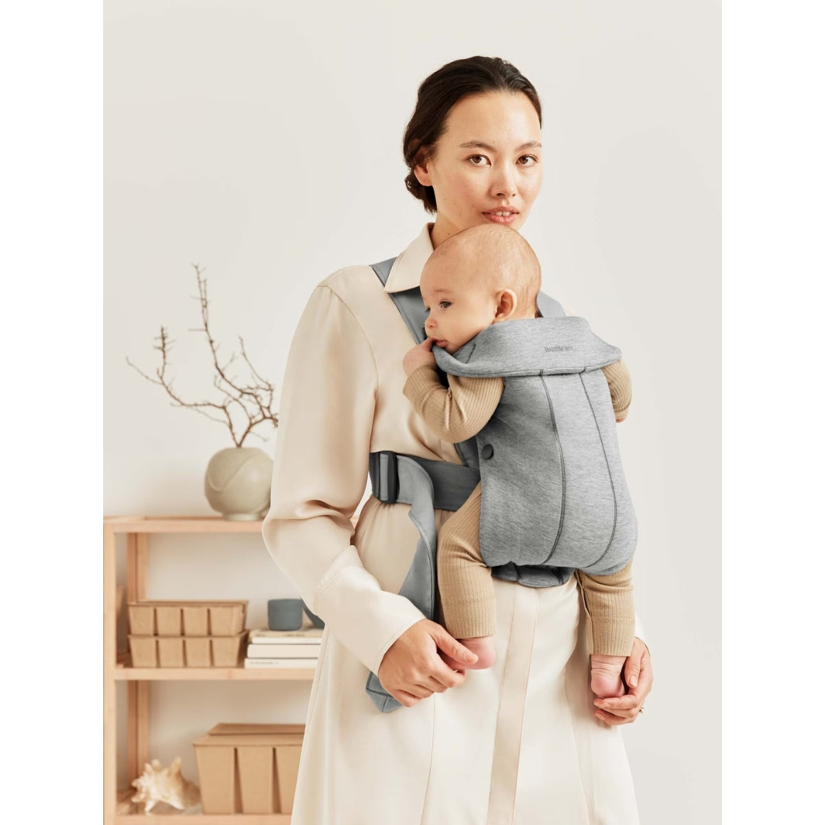 BabyBjörn Baby Carrier Mini 3D Jersey - Light gray