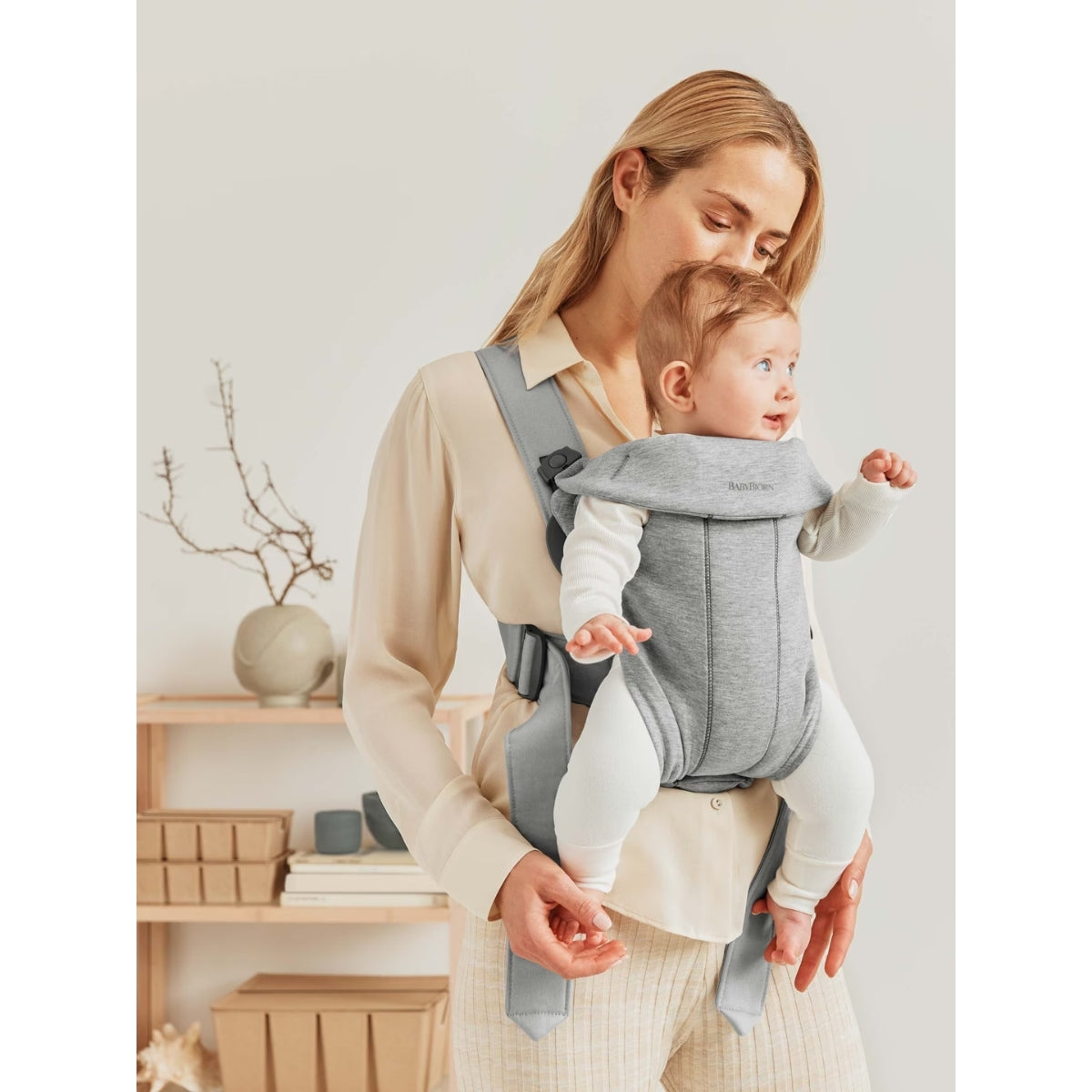 BabyBjörn Baby Carrier Mini 3D Jersey - Light gray