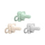 Dr. Brown's HappyPaci One-Piece 100% Silicone Pacifier- 0-6 Months - 3pk Green/Cream/Gray