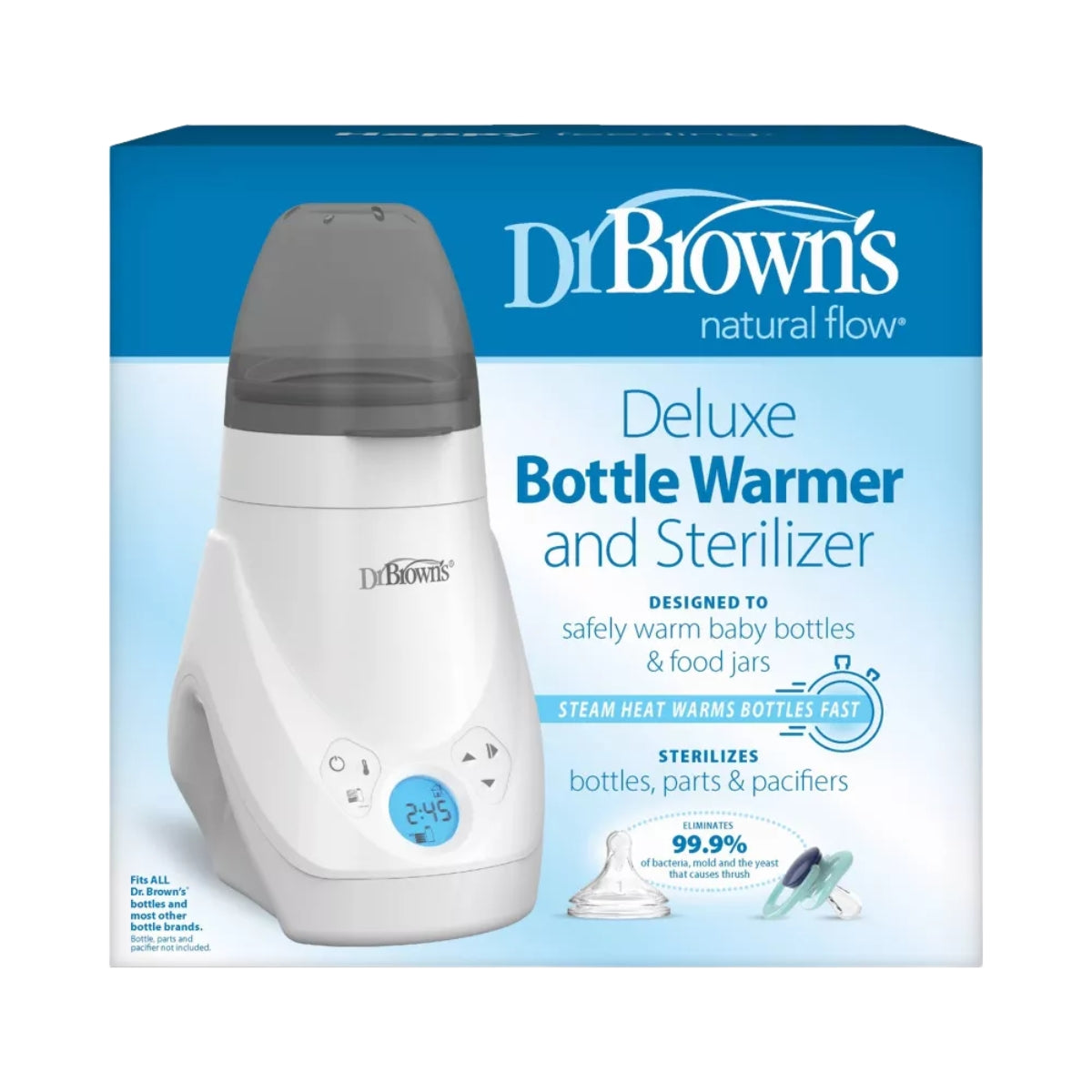 Dr. Brown's Deluxe Baby Bottle Warmer & Sterilizer - White