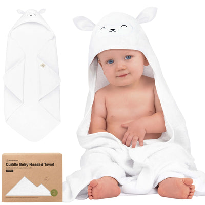 Keababies Cuddle Baby Hooded Towel (Lamb)