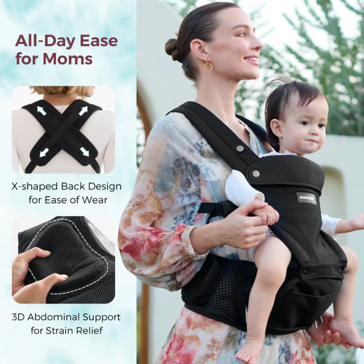Momcozy Move2Fit Hip Seat Carrier - Black