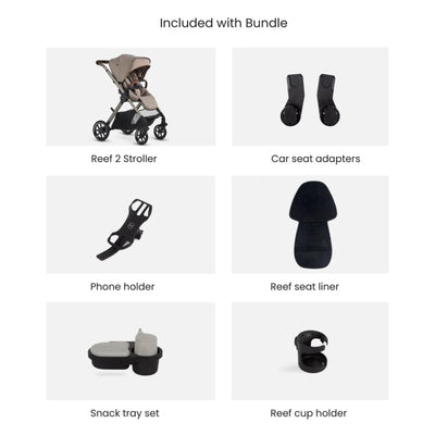 Silver Cross Reef 2 Stroller and Accessory Bundle Frappe