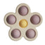 Mushie Flower Press Toy Soft Lilac/ Daffodil/ Ivory