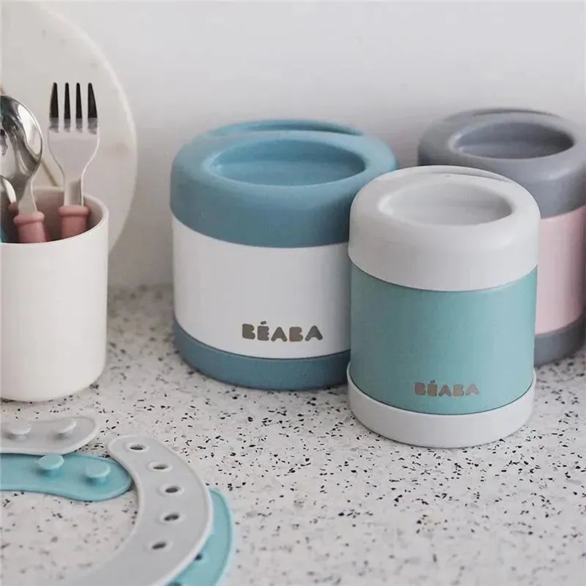 Beaba Stainless Steel 10 oz Jar - Eucalyptus