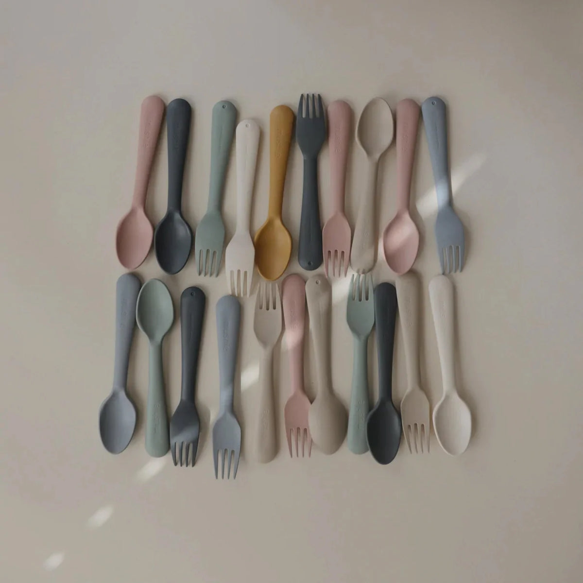 Mushie Fork and Spoon Set Soft Lilac
