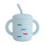 Silicone Training Cup + Straw - Retro Cars
