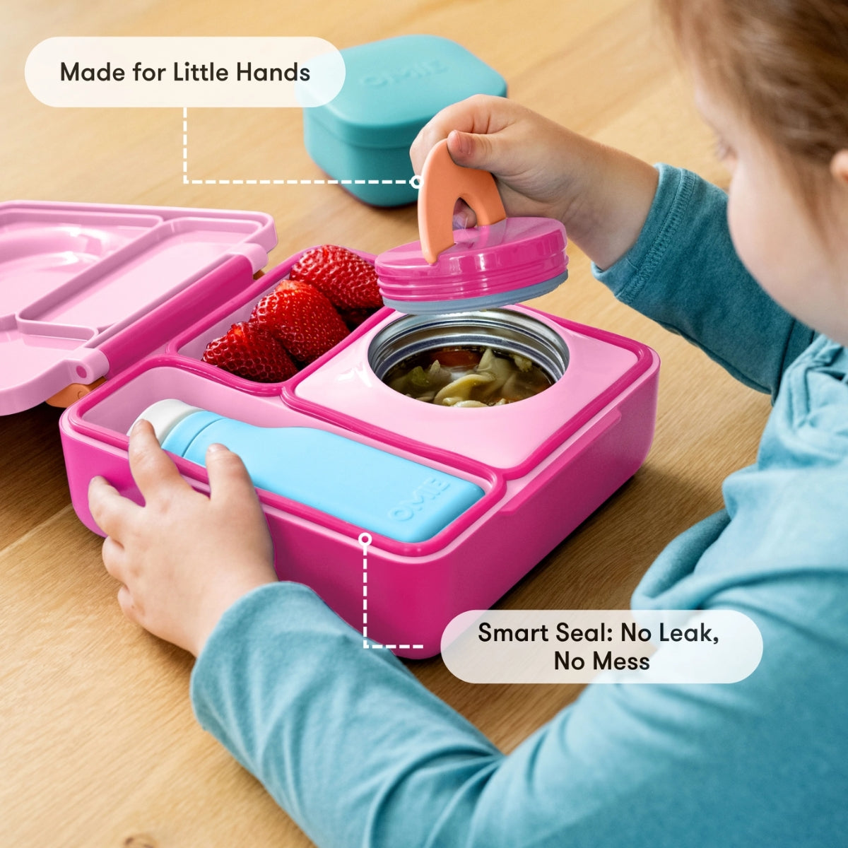 Omiebox Children's Thermal Lunch Box - Pixie Pink