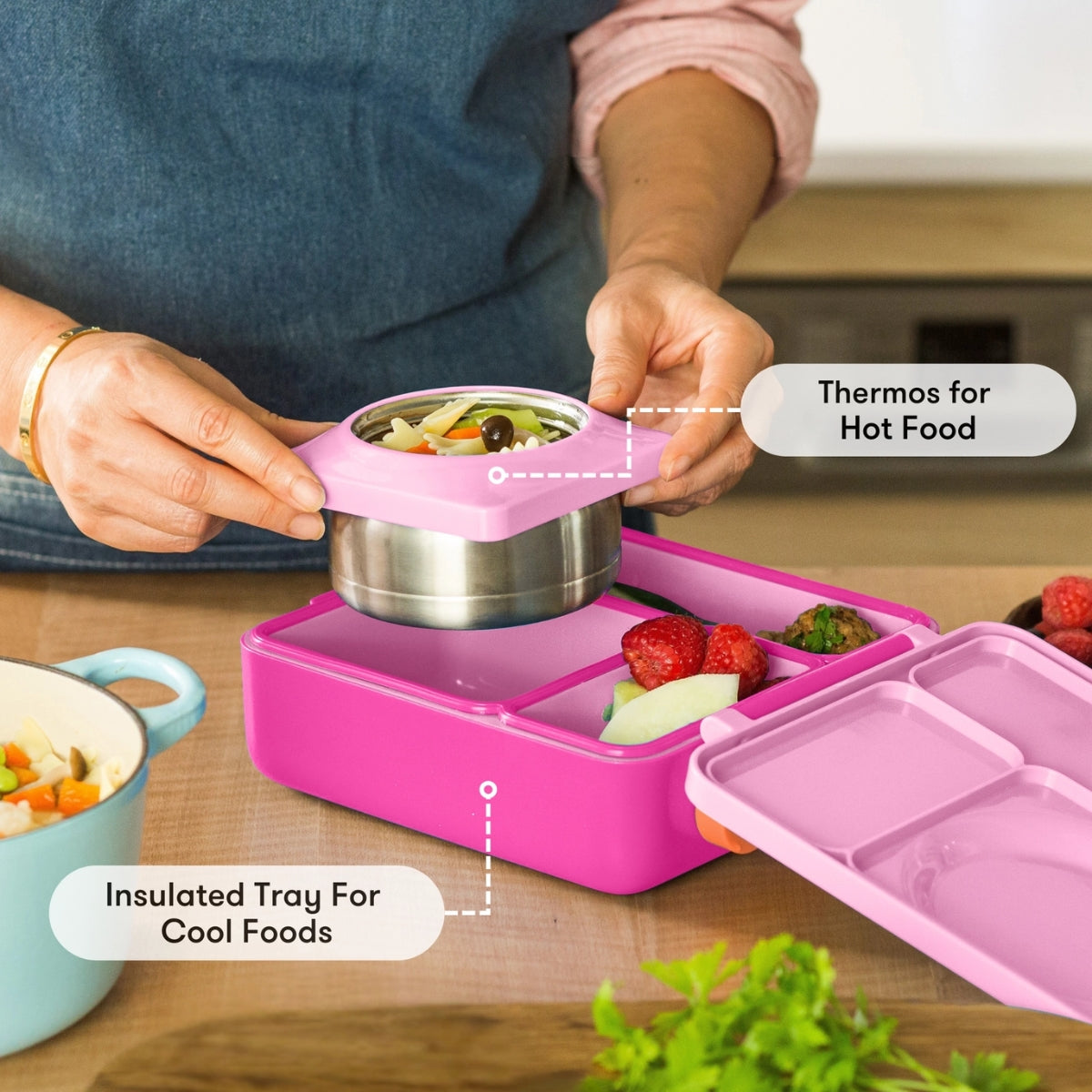 Omiebox Children's Thermal Lunch Box - Pixie Pink
