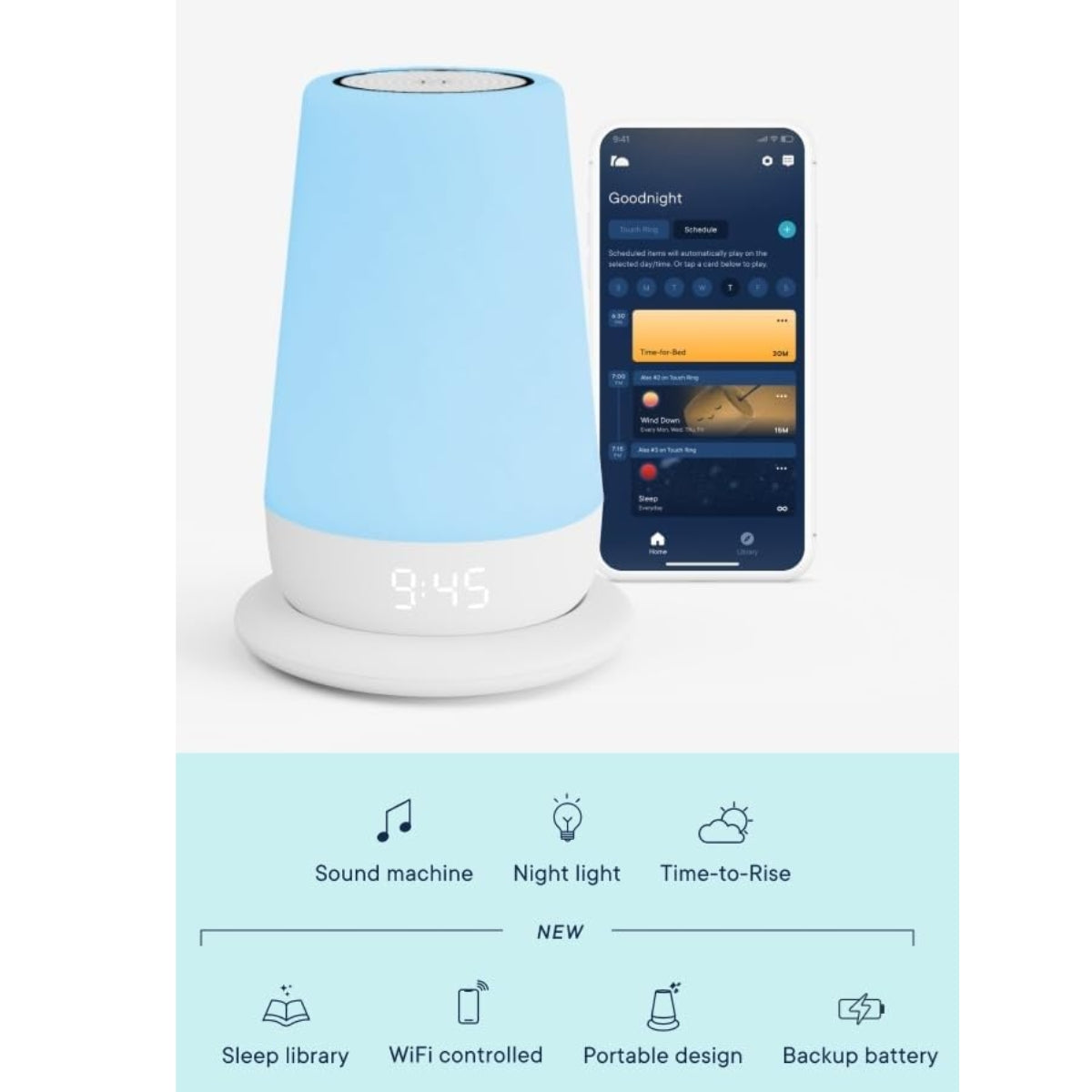 Hatch Rest+ 2nd Gen Night Light / Sound Machine with Battery