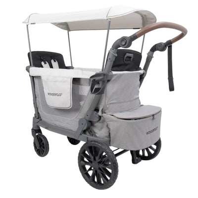 WonderFold L2 Double (2 Seater) Stroller Wagon - Gray