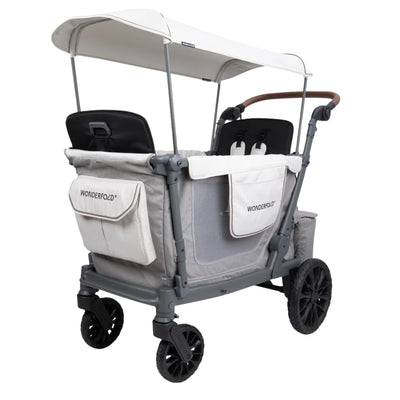 WonderFold L2 Double (2 Seater) Stroller Wagon - Gray