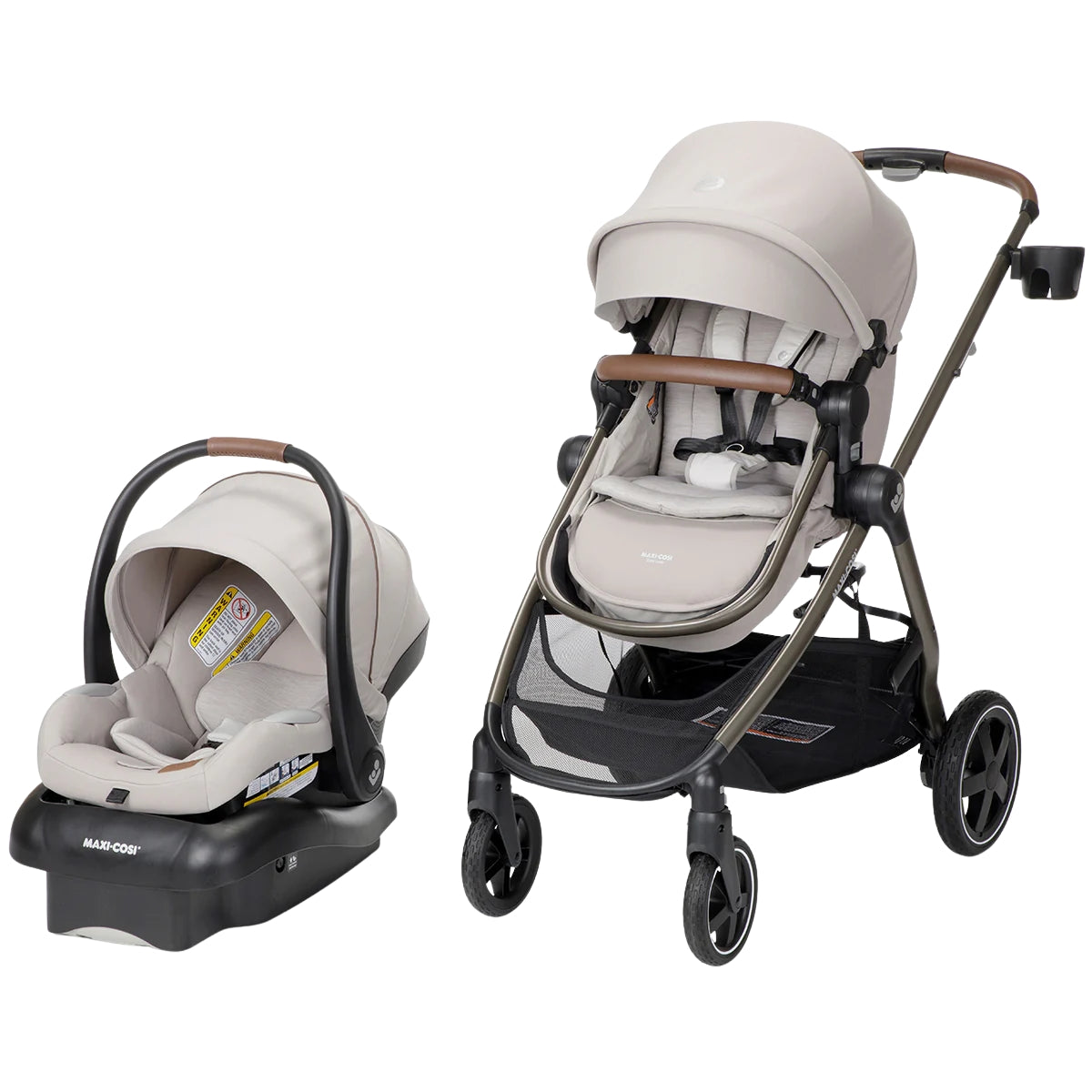 Maxi-Cosi Zelia™² Luxe 5-in-1 Modular Travel System - New Hope Tan