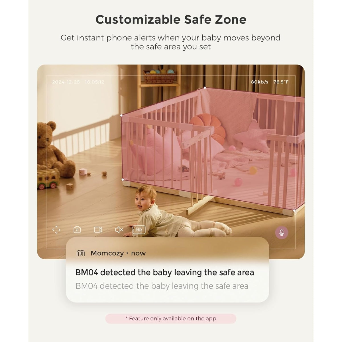 Momcozy 5-Inch Dual-mode Smart Baby Monitor with 2 Camera - BM04