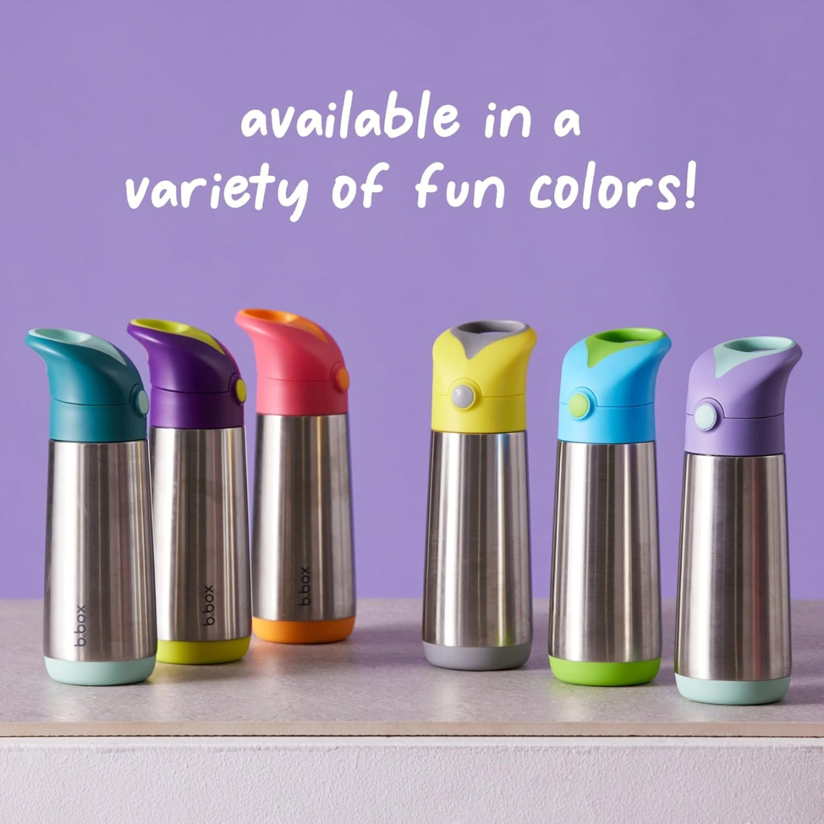B.Box Insulated Drink Bottle Lilac Pop