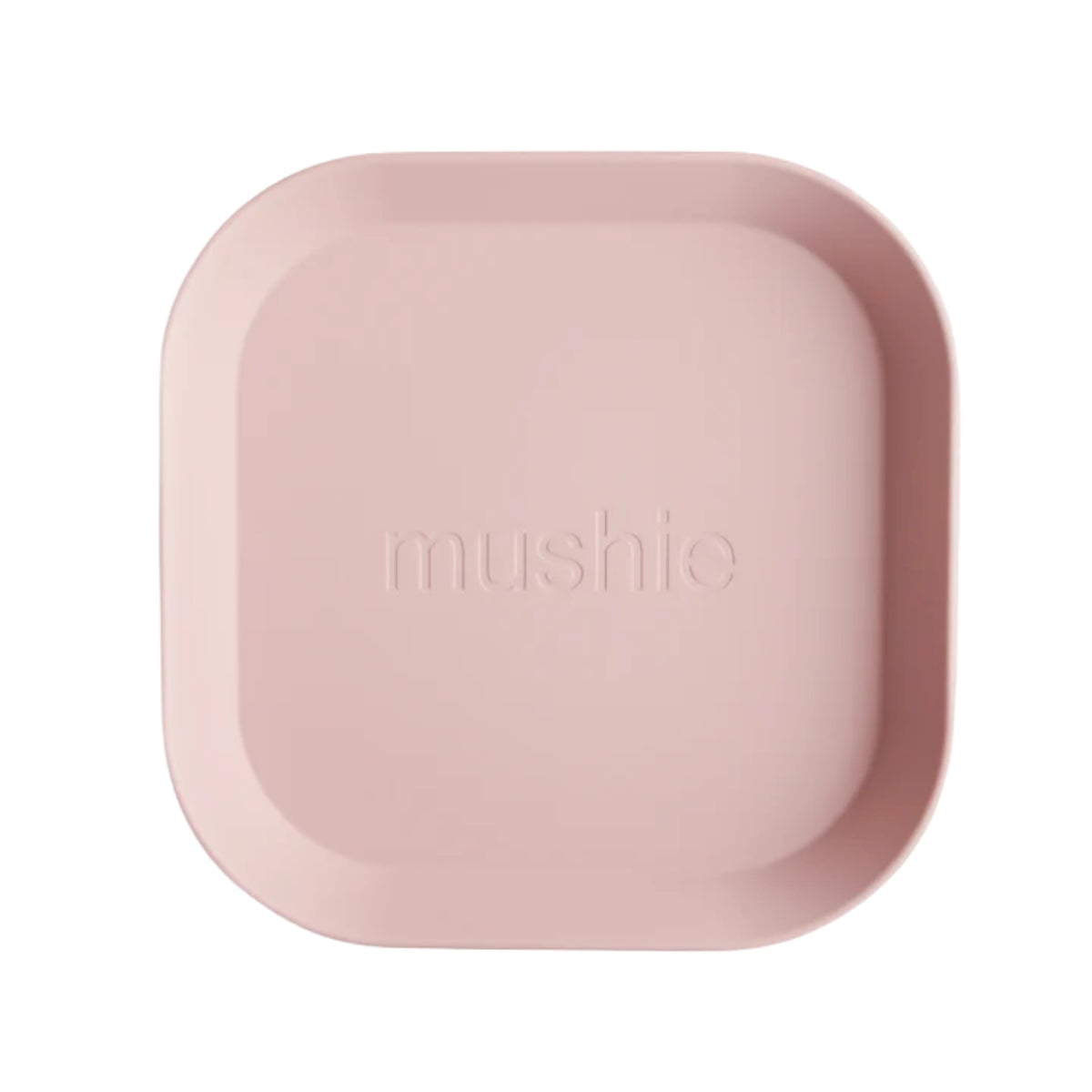Mushie Square Dinnerware Plates Set of 2 Blush