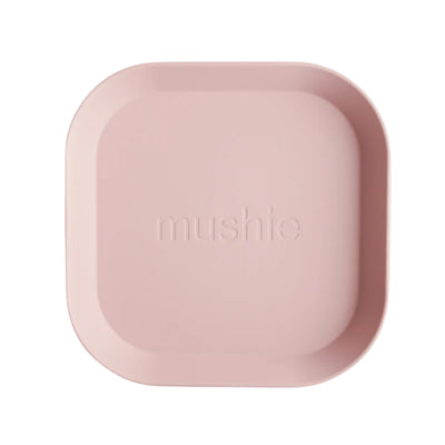 Mushie Square Dinnerware Plates Set of 2 Blush