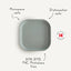 Mushie Square Dinnerware Plates Set of 2 Blush