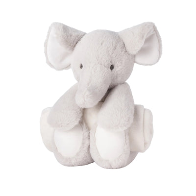 Elegant Baby Elephant Bedtime Huggie Plush Toy with Blanket