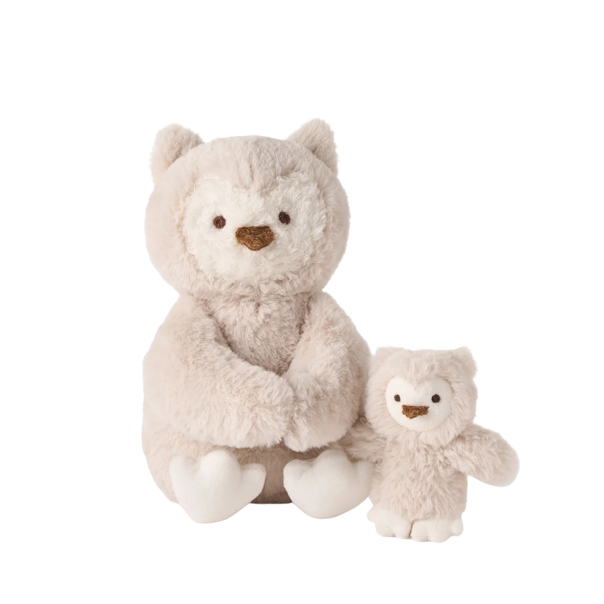 Elegant Baby Mama + Baby Owl Plush Toy Set