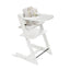 Stokke Tripp Trapp High Chair  - White W Silver Star Cushion & Tray