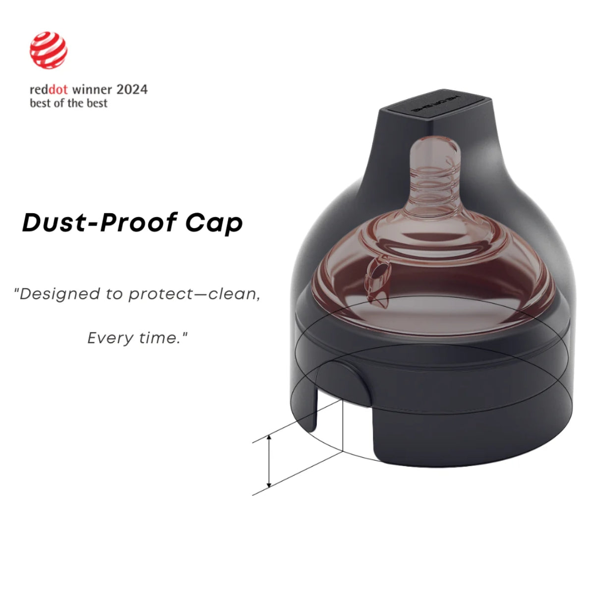 HEORSHE Ultra Wide Neck Baby Bottle 5 OZ - Black