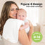 KeaBabies 5-Pack Softe Burp Cloths Soft White