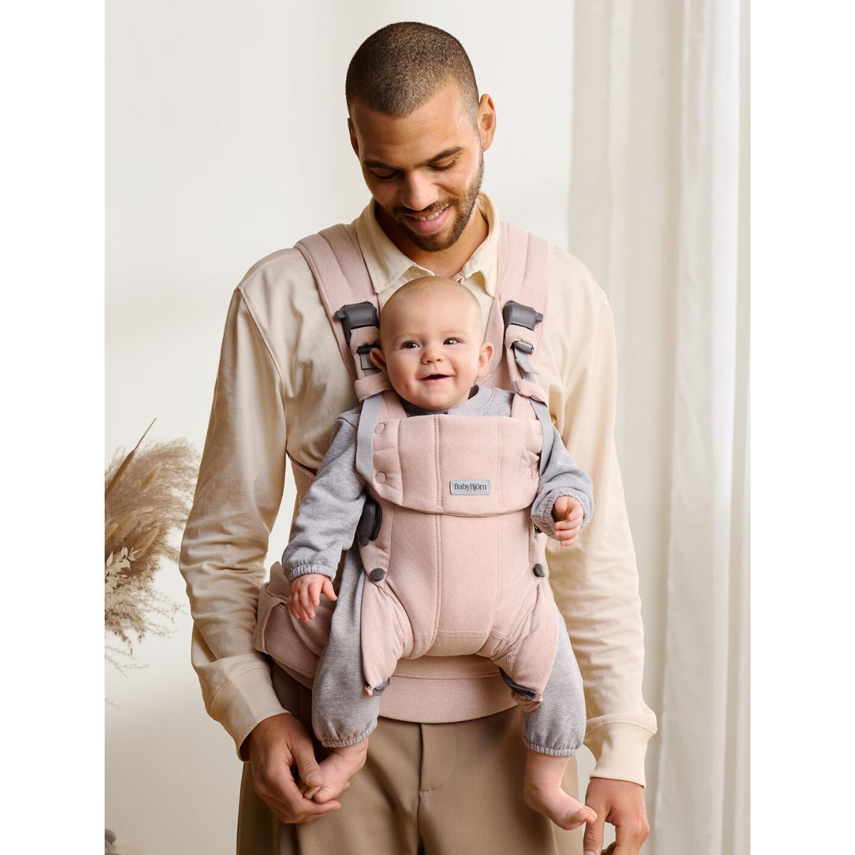 BabyBjörn Baby Carrier Harmony Woven Melange - Light pink