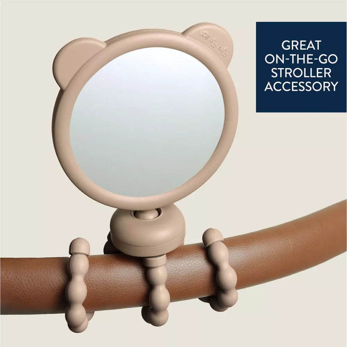 Itzy Ritzy Itzy Peek Stroller Mirror With Easy Attach Design - Tan Bear