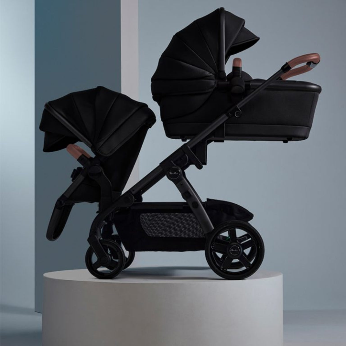 Silver Cross Wave 3 Single-to-Double Stroller - Licorice
