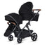 Silver Cross Wave 3 Single-to-Double Stroller - Licorice