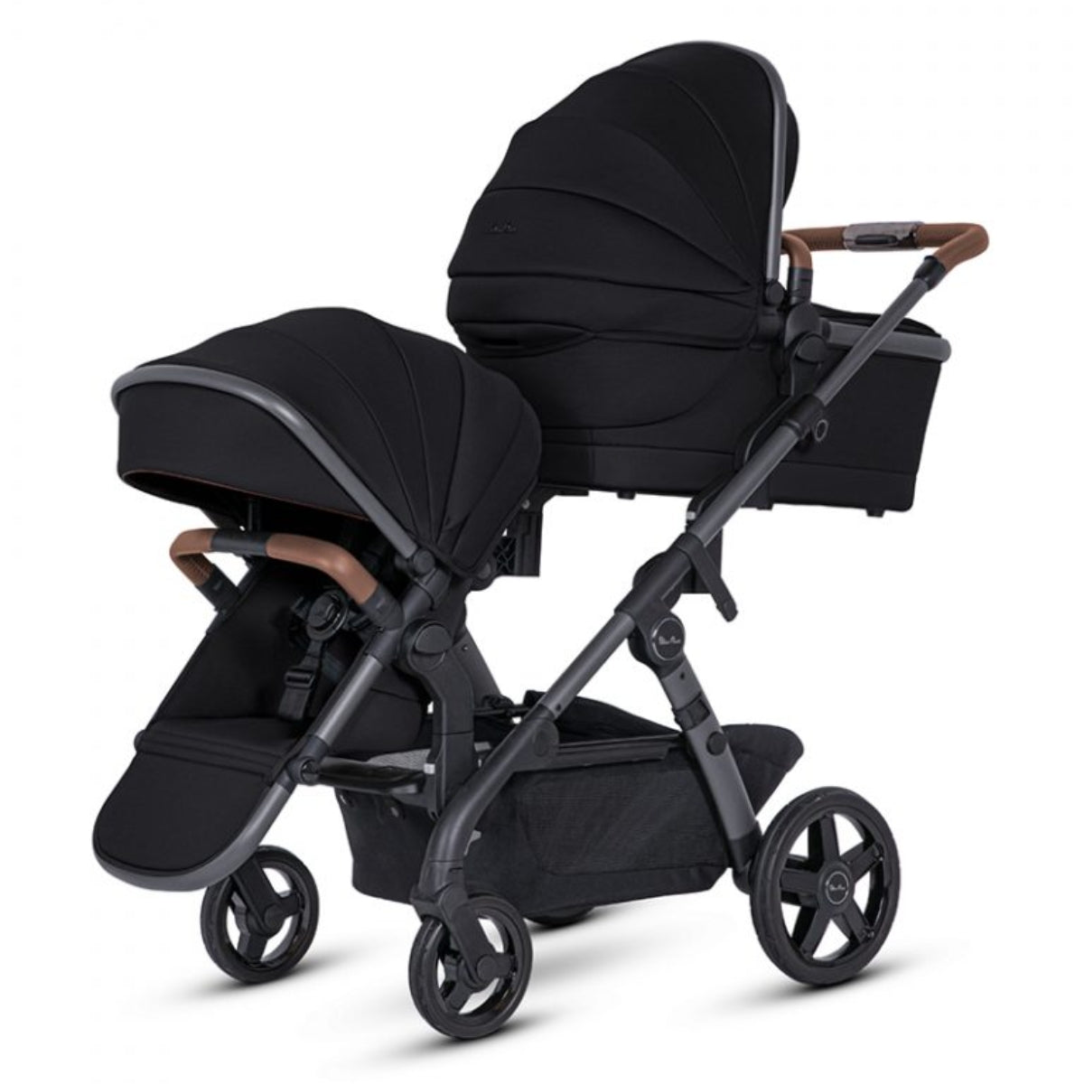 Silver Cross Wave 3 Single-to-Double Stroller - Licorice