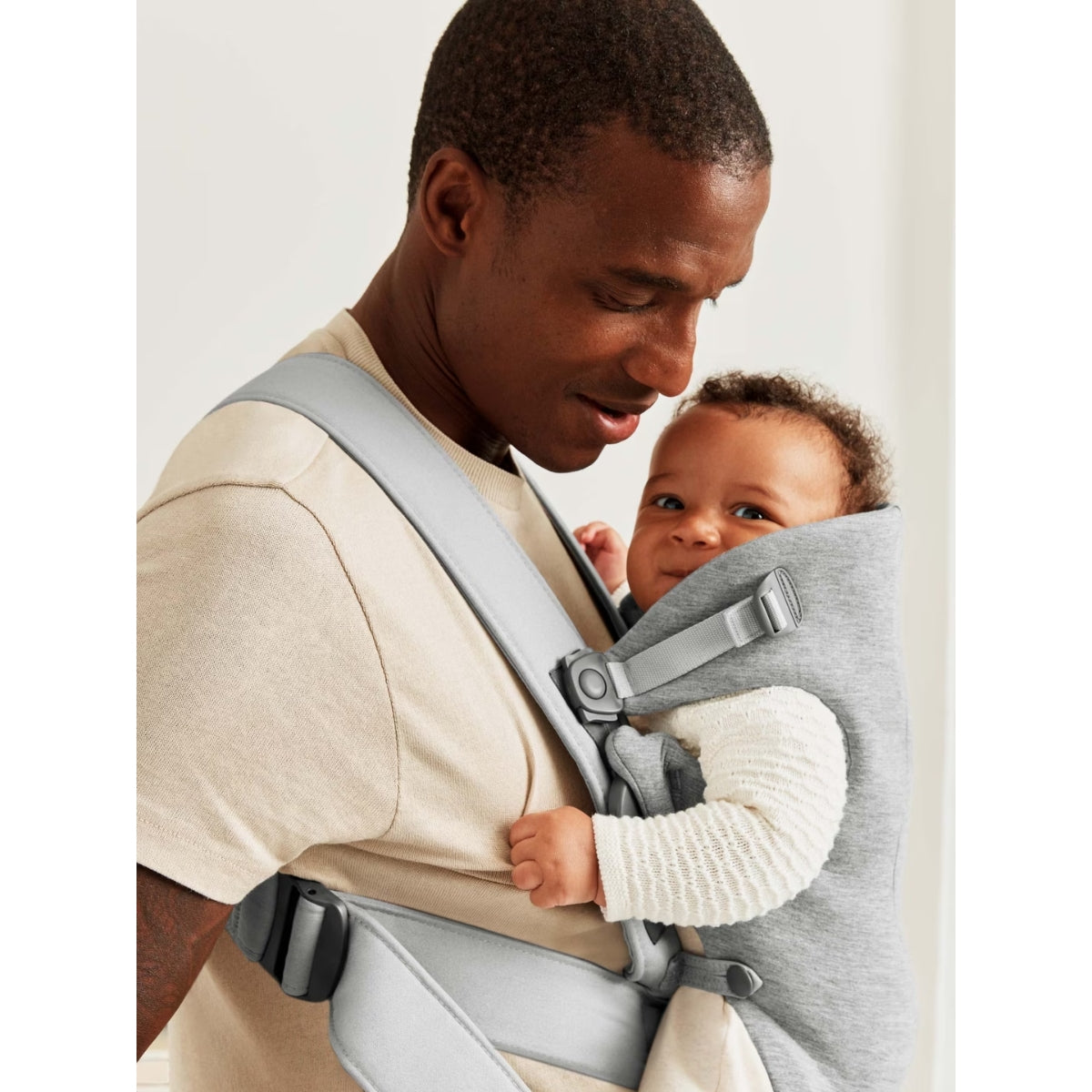 BabyBjörn Baby Carrier Mini 3D Jersey - Light gray