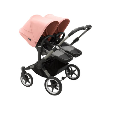 Bugaboo Donkey 5 Twin Bassinet And Stroller -  Morning Pink Canopy/Grey Melange/Graphite Chassis