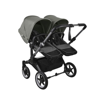 Bugaboo Donkey 5 Twin Bassinet And Stroller -  Forest Green/Graphite Chassis