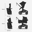 Bugaboo Fox 5 Renew Bassinet And Stroller - Misty White/Black Chassis