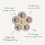 Mushie Flower Press Toy Soft Lilac/ Daffodil/ Ivory