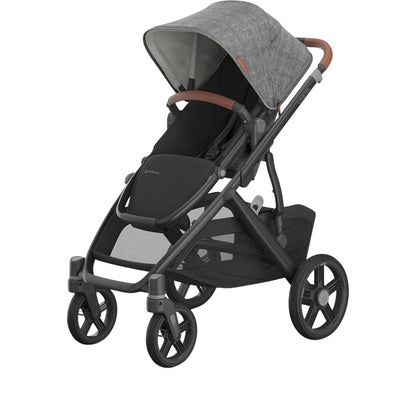 Uppababy Vista V3 Stroller - Greyson Charcoal Mélange/Carbon Frame/Saddle Leather