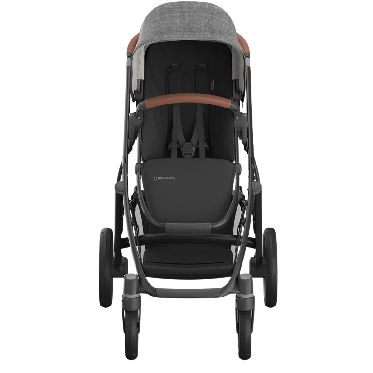 Uppababy Vista V3 Stroller - Greyson Charcoal Mélange/Carbon Frame/Saddle Leather