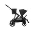 Cybex Gazelle S Single-to-Double Stroller - Black Frame / Moon Black