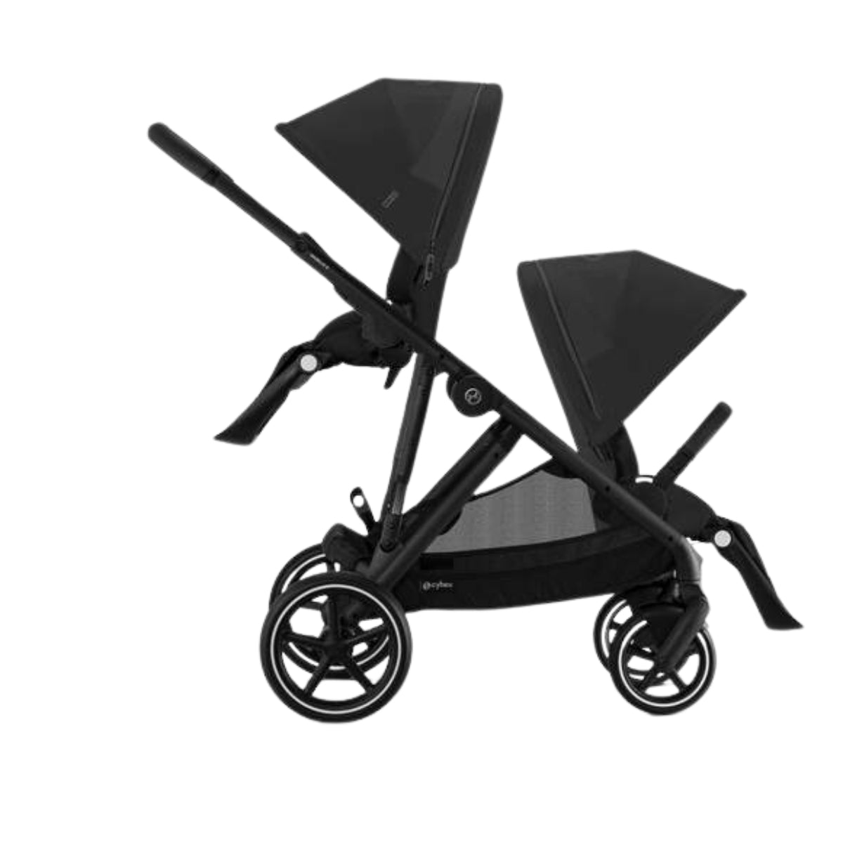 Cybex Gazelle S Single-to-Double Stroller - Black Frame / Moon Black